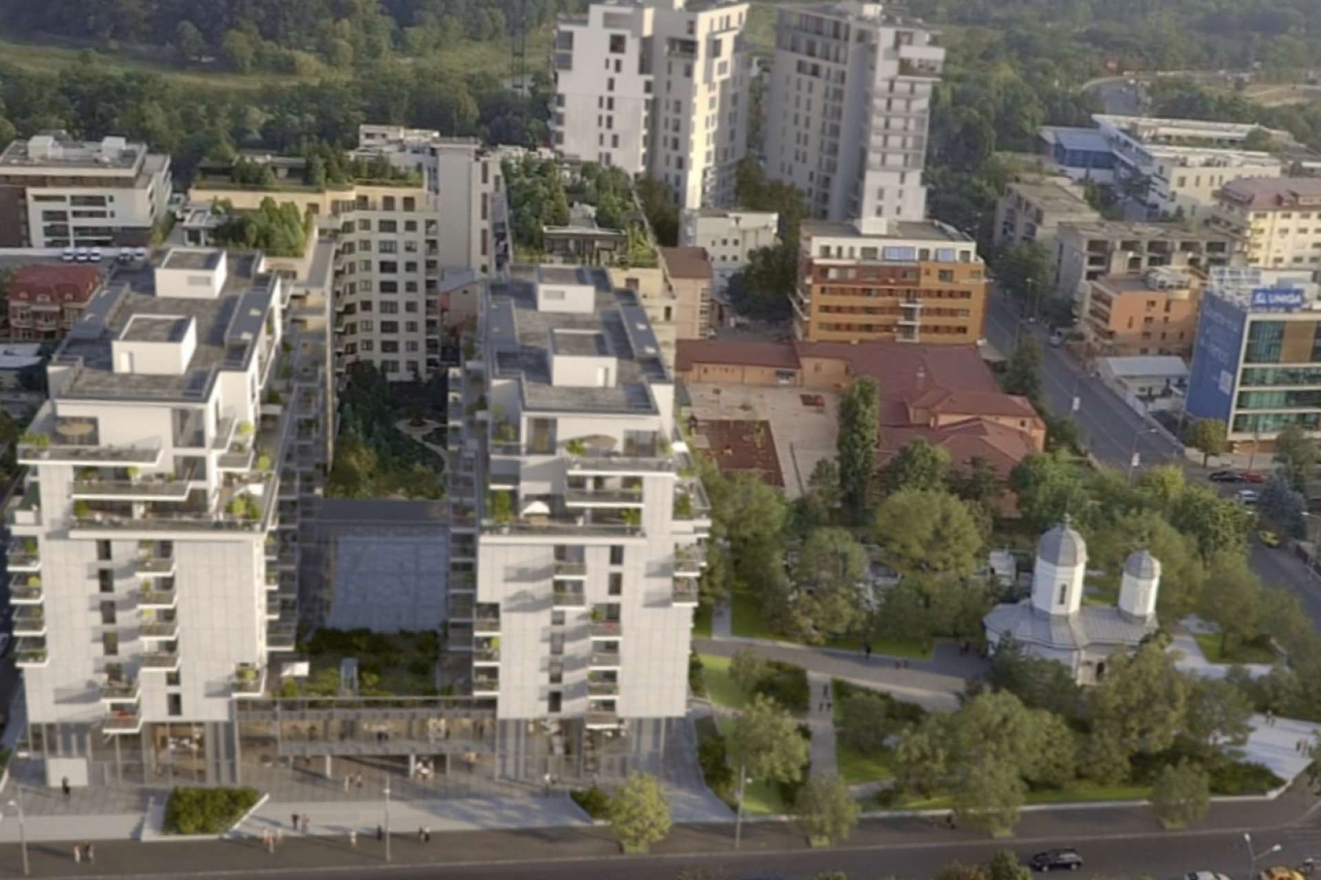One Herăstrău Plaza’s Park, an Urban Green Corner