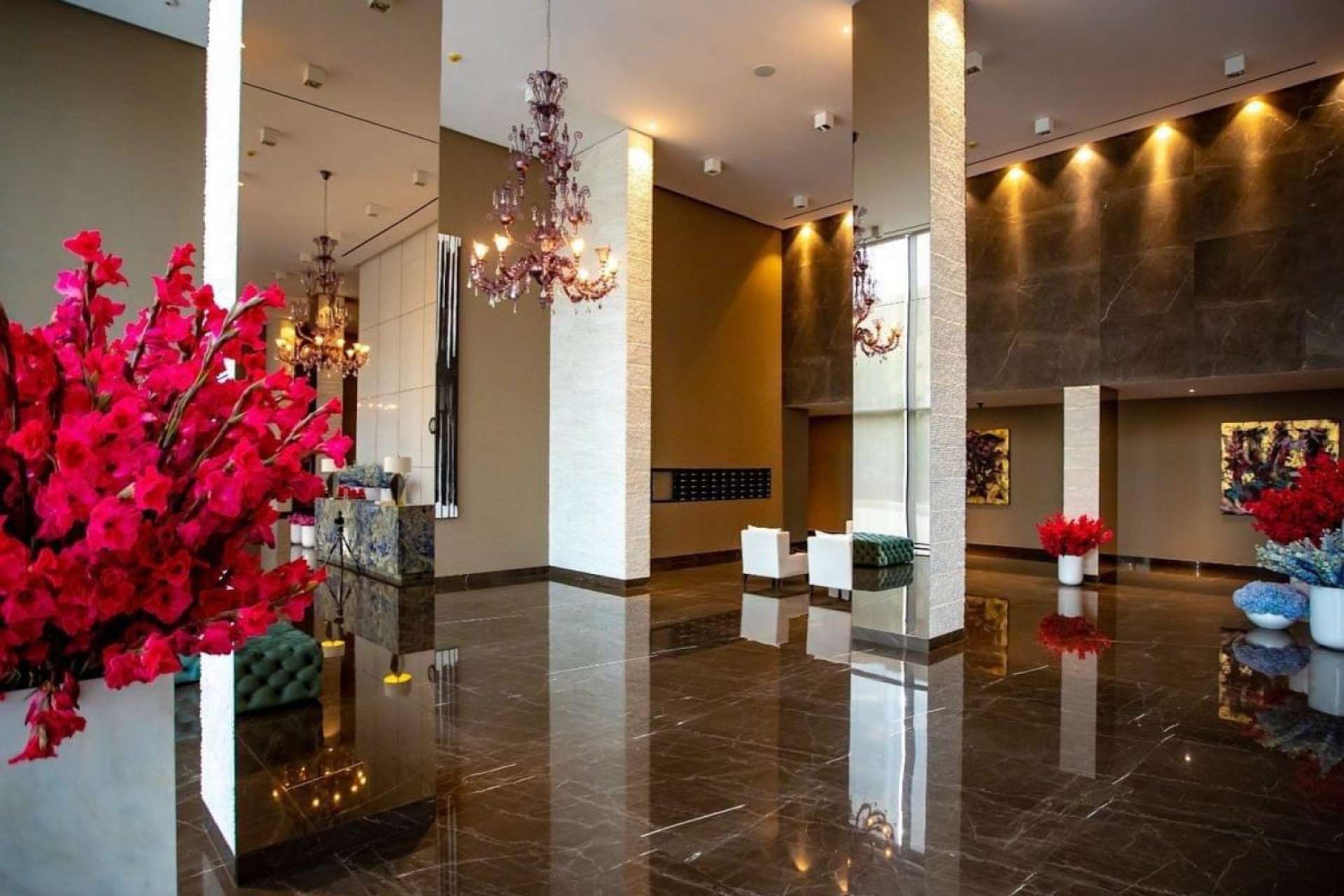 State of the art lobby and outstanding residential design at One Rahmaninov