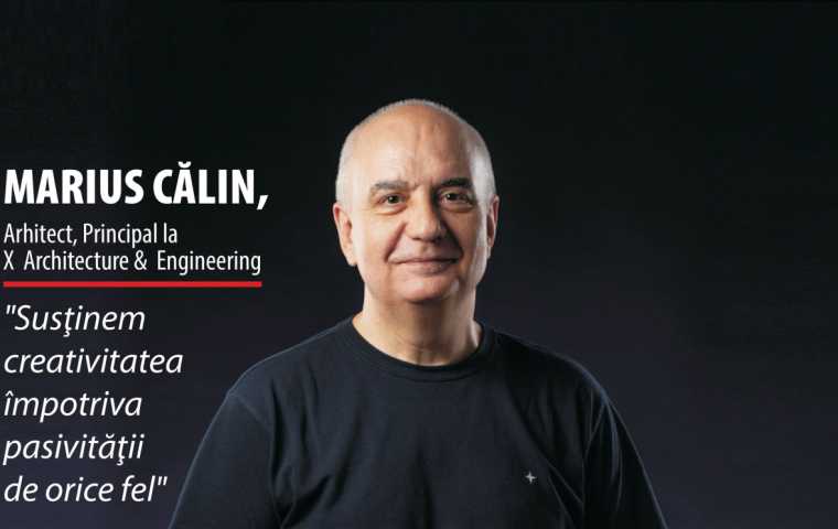 Marius Călin from X Architecture & Engineering on the cover of Bursa magazine