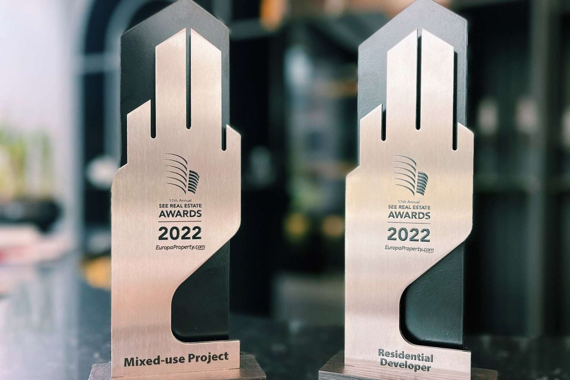 One United Properties, awarded at SEE Real Estate Awards for "Residential Developer" and "Mixed-use Project"