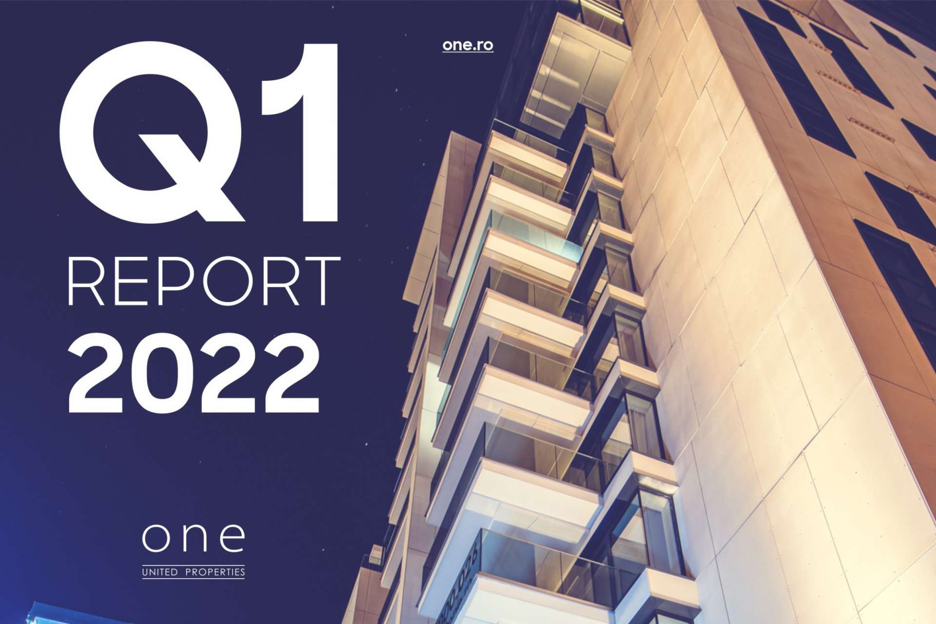 One United Properties raportează venituri de 349 milioane de lei și un profit brut de 208 milioane lei în T1 2022