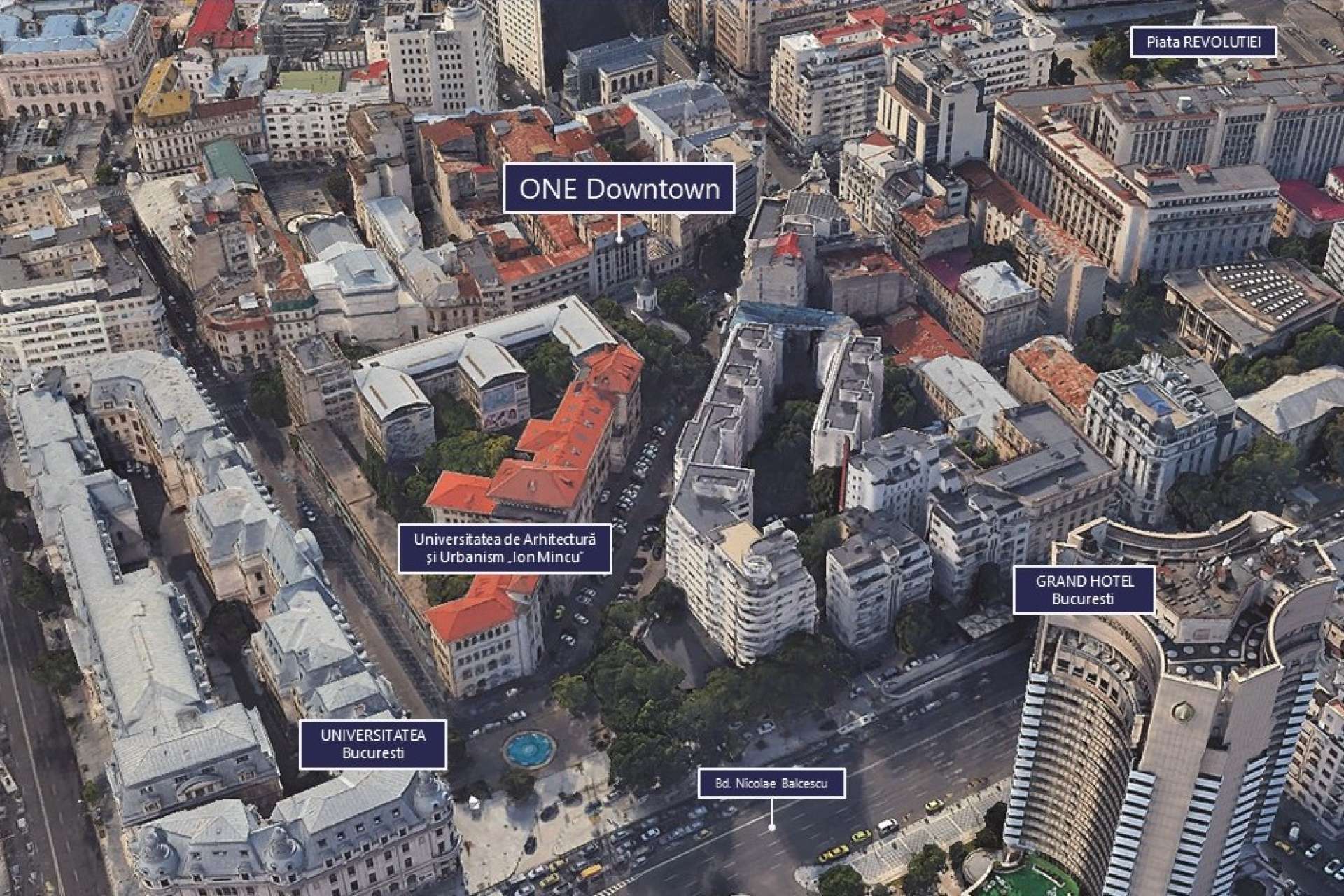 One United Properties a achiziționat trei clădiri istorice în centrul Bucureștiului pentru o nouă dezvoltare, One Downtown