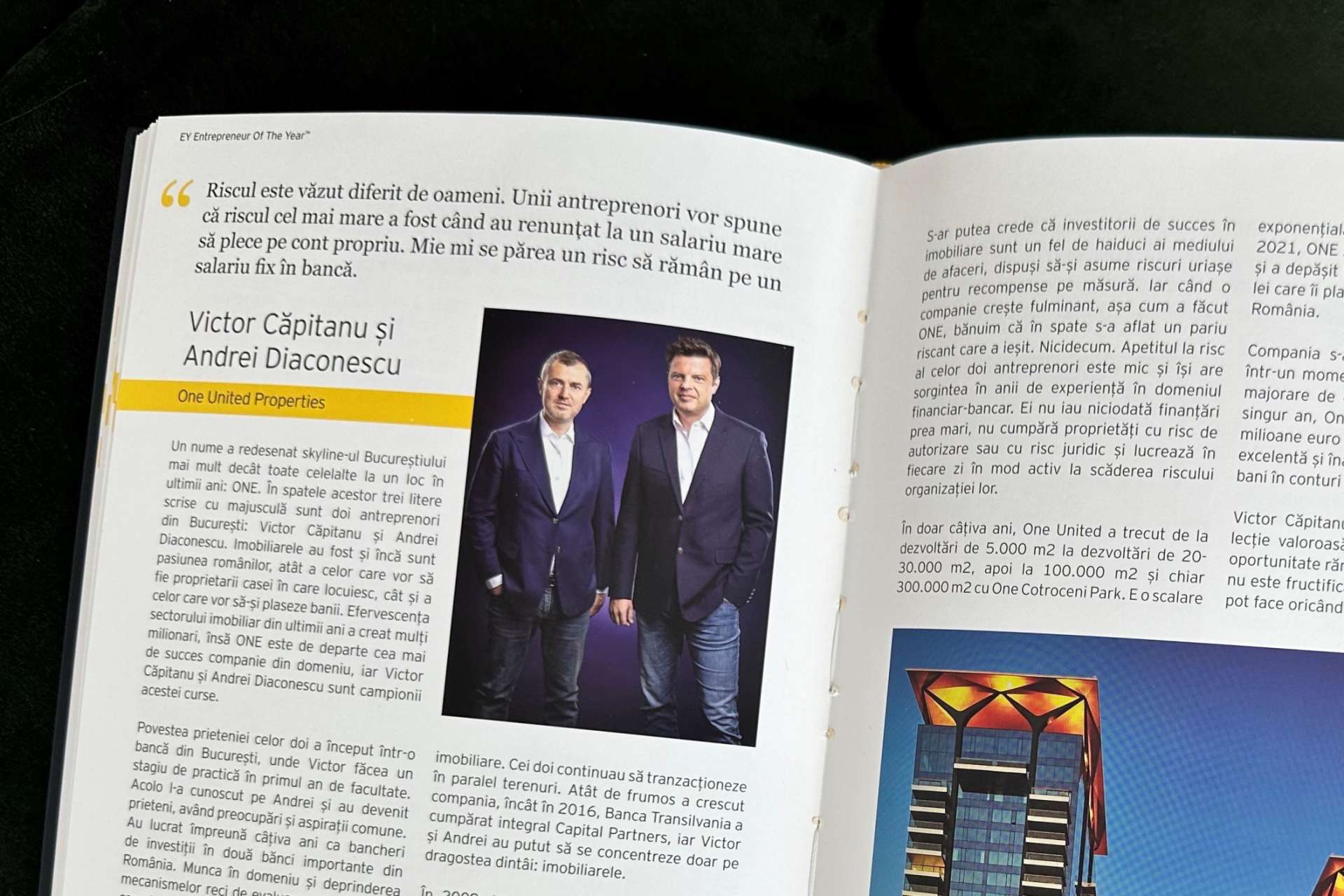 Fondatorii One United Properties incluși în EY Cartea antreprenorilor