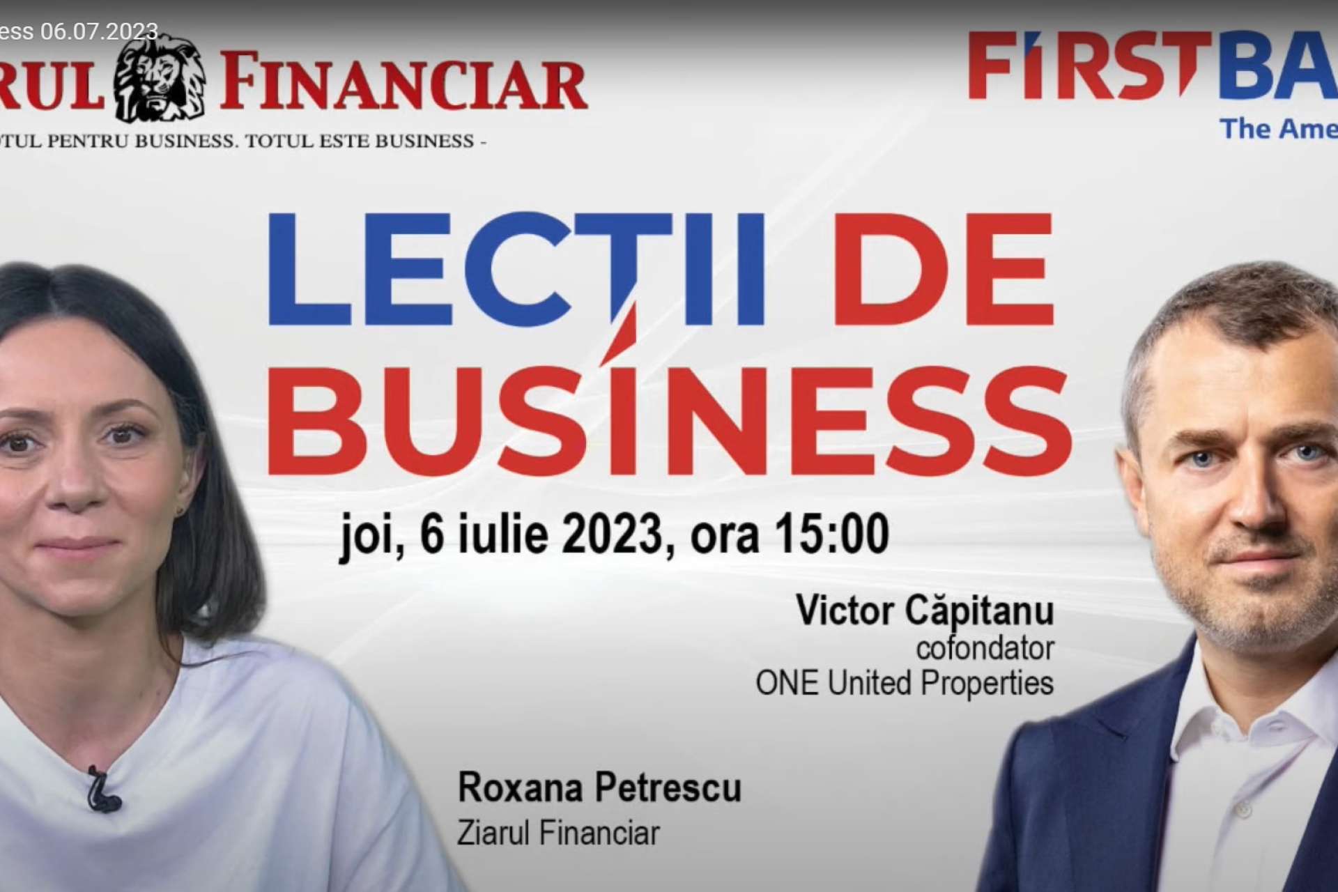 Victor Căpitanu, la ZF Lecții de Business