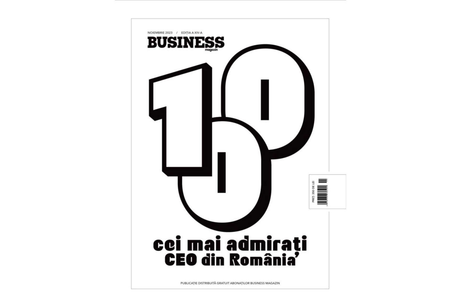 Victor Căpitanu, co-fondator și co-CEO One United Properties, pe lista Business Magazin „100 cei mai admirați CEO”