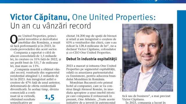 Victor Căpitanu recunoscut ca unul dintre cei mai buni 100 de manageri din România de către revista Capital.