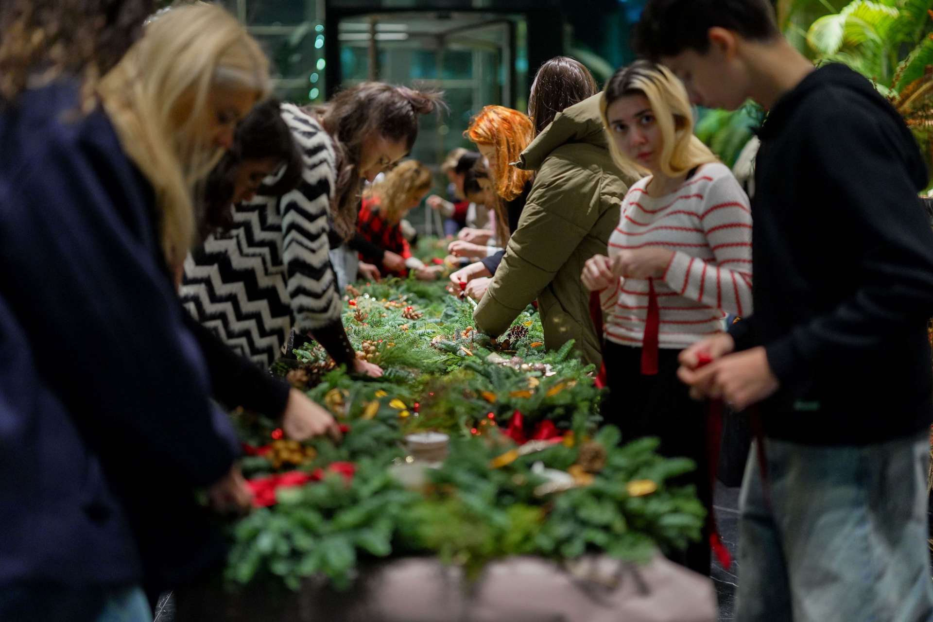 Atelier de confecționat coronițe de Crăciun la One Floreasca City