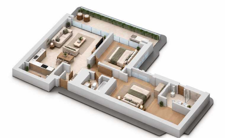 2 bedrooms · Type 2