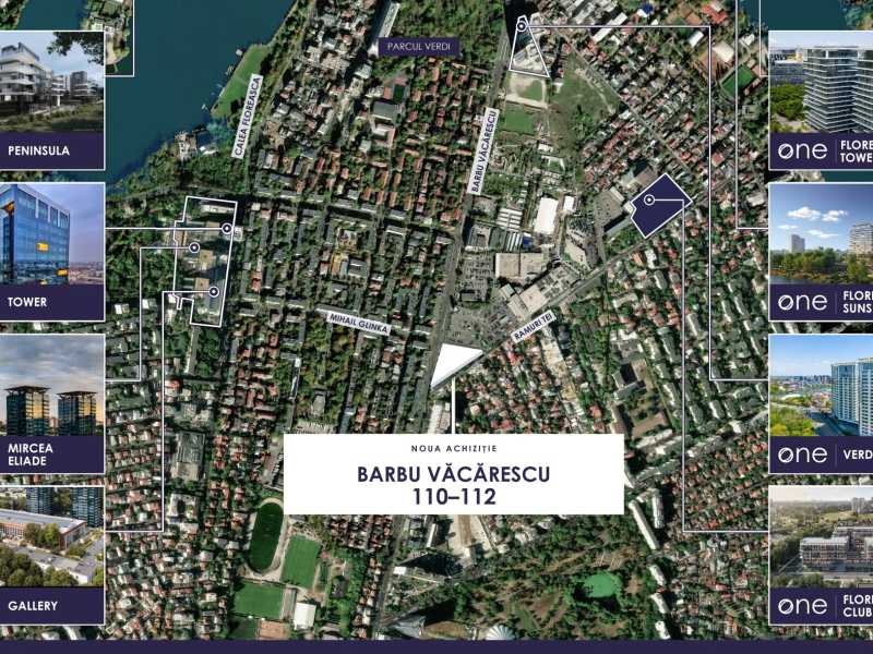 One United Properties achiziționează un teren în Floreasca pentru un nou turn preponderent rezidențial cu funcțiuni mixte