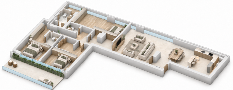 3 bedrooms · Type 3